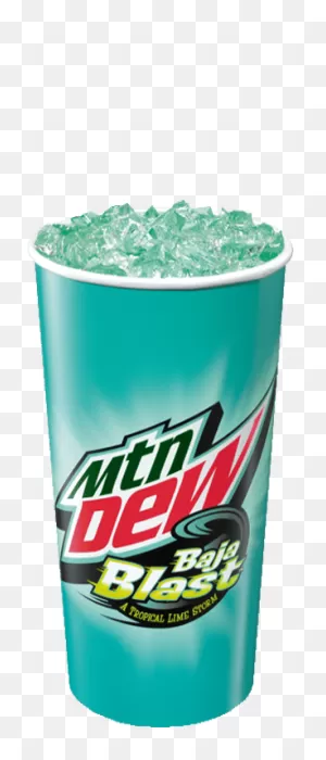 Mountain Dew Baja Blast In Paper Cup Transparent Png - Stickpng