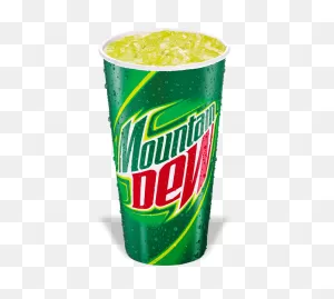 Mountain Dew In Paper Cup Transparent Png - Stickpng