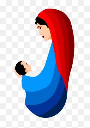 Virgin Mary And Jesus Clip Art Image - Clipsafari