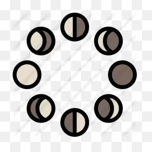 Moon Phases - Lunar Phase - (512X512) Png Clipart Download