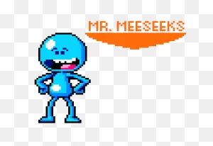 Mr. Meeseeks 8-Bit | Pixel Art Maker