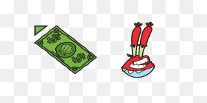 Spongebob Mr. Krabs Dollar Cursor – Custom Cursor