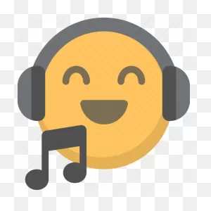 Emoji, Face, Headphones, Listen, Music, Sing Icon - Download On ClipartFlare.com 