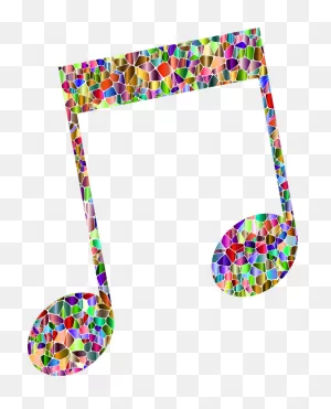 Vivid Chromatic Tiled Musical Note - Musical Note Symbol Colorful ClipartFlare.com 