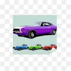 Hot American Muscle Car Sticker • Pixers® • We Live To Change