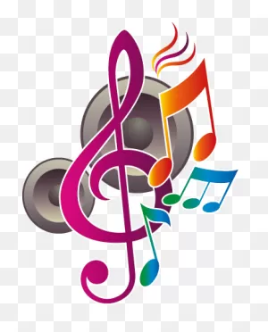 Speakers Clipart Music Notes - Feliz Noche Con Musica - (356X442 ClipartFlare.com 