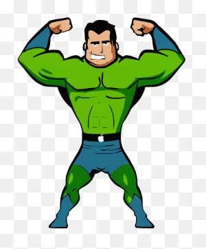 Mascotnewpng - Strong Muscle Man Cartoon Clipart - Full Size ClipartFlare.com 