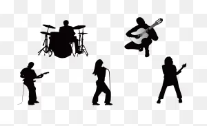 Musical Ensemble Silhouette Musician Guitarist - Band Png Download ClipartFlare.com 