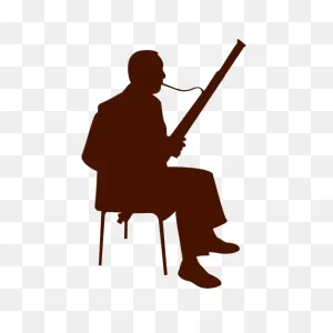 Silhouette Bassoon Musician Clip Art - Silhouette Png Download ClipartFlare.com 