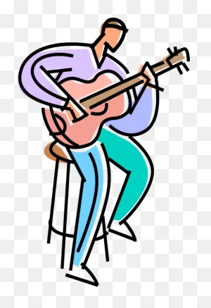 Vector Illustration Of Classical Guitarist Musician - Guitar ClipartFlare.com 