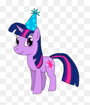 Twilight Sparkle With A Birthday Hat By Kylgrv On 