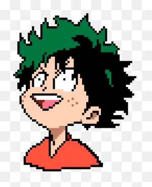 Izuku Midoriya Pixel Art (My Hero Academia) By Nezz94 - Izuku ClipartFlare.com 