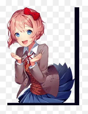 Ddlc Natsuki Christmas Costume | Literature Club, Waifu Material ClipartFlare.com 