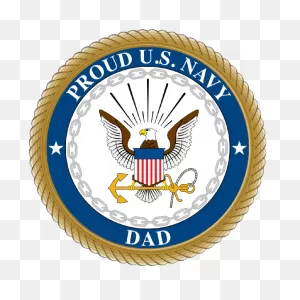 Proud Us Navy Dad Sticker