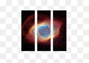 Helix Nebula - Red | 3-Piece Square Canvas - My Canvas Art