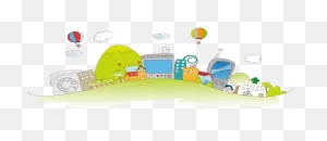 Homes Vector Neighborhood - Town Cartoon Png Clipart - Full Size ClipartFlare.com 