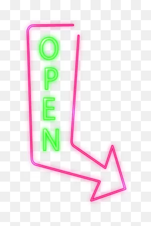 Open Arrow Neon Sign Clipart - Full Size Clipart (#2399274 ClipartFlare.com 