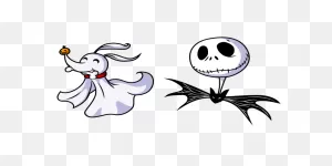 Nightmare Before Christmas Jack Skellington And Zero Cursor ClipartFlare.com 