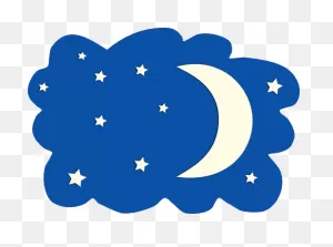Night Moon And Stars Clipart - Clipart Suggest