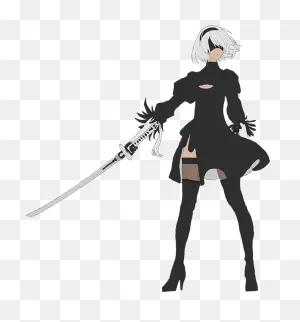 2B - Transparent Nier Automata 2B Clipart - Large Size Png Image ClipartFlare.com 