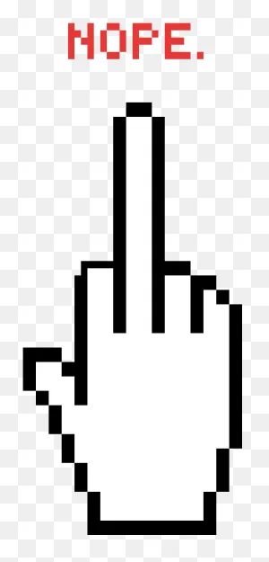 Nope - - Mouse Hand Vector Clipart - Large Size Png Image - ClipartFlare