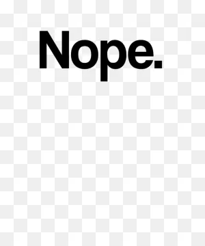 Nope - Minimal, Modern Typography Print Sticker For Sale By Studio ClipartFlare.com 