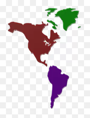 Continent Clipart North America Colored World Map Continents ClipartFlare.com 