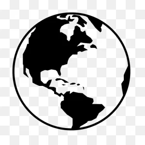 Globe Rubber Stamp - North And South America Map Clipart - Full ClipartFlare.com 