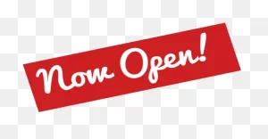 Now Open Feather Flag 5Ft Blue & Yellow