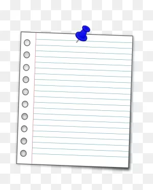 Notebook Paper Clipart - Paper, Notebook, Text, Transparent Clip Art