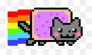 Nyan Cat Clipart - Video, Pink, Purple, Transparent Clip Art