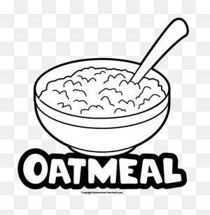 Oat Clipart Mixing Bowl - Oatmeal Clipart Black And White | Full ClipartFlare.com 