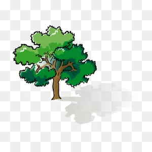 Vector Clip Art Of Colored Oak Tree | Free PNG-WebP
