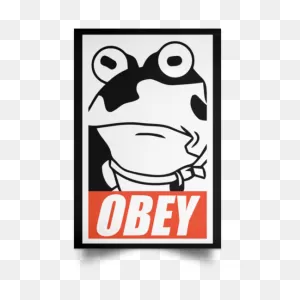 Obey The Hypnotoad Portrait Poster – Pop Up Tee