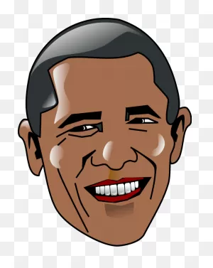 Barack Obama, Smiling Face, Drawing Free Image Download