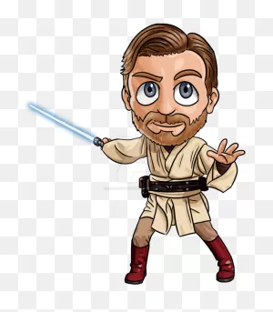 Chibi - Obi Wan Kenobi Cartoon - (812X983) Png Clipart Download
