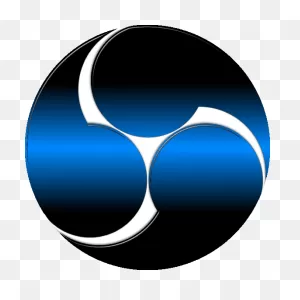 Obs Logo Black Light Blue Gradient Icon By Gil-Free On 