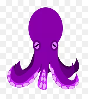 Clipart Of Cute Purple Octopus Free Image Download