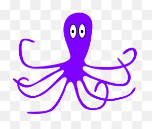 Cartoon Octopus Purple Clipart - Full Size Clipart (#1239776 ClipartFlare.com 