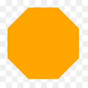 Orange Octagon Icon - Free Orange Shape Icons