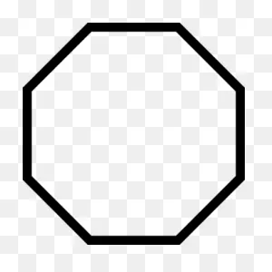 Octagon Outline Shape Vector - Octagon Clipart Black And White ClipartFlare.com 