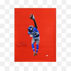 Odell Beckham Jr. Signed New York Giants The Catch Canvas Artwork ClipartFlare.com 