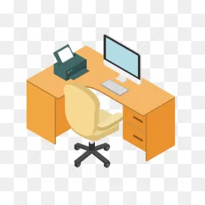 Coffee, Desk, Employment, Isometric, Office, Table, Workplace Icon ClipartFlare.com 