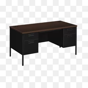 Hon Metro Classic Double Pedestal Desk 60 W Mochablack - Office Depot
