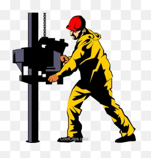 Man Working On Oil Rig Royalty Free Vector Clip Art Illustration ClipartFlare.com 