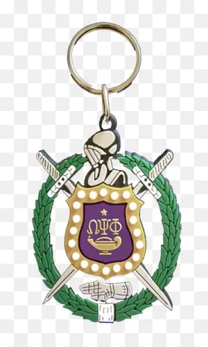 Omega Psi Phi Pvc Crest Key Chain — Greek Sneakz