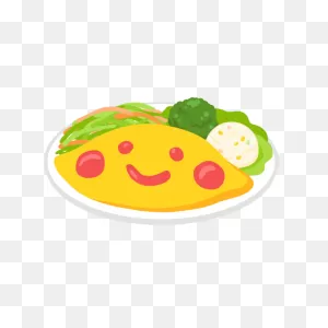 Smiley Face Omelette Rice Free Png And Vector - Picaboo! | Free ClipartFlare.com 