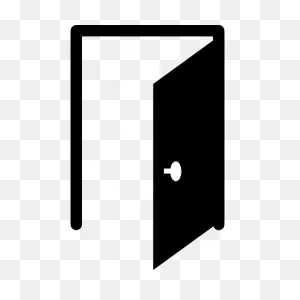 Open Door With Border - Free Icons
