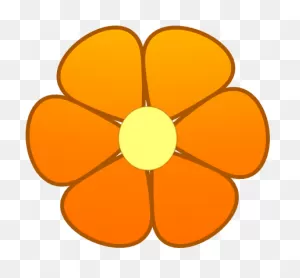 Orange Flower Clip Art - Orange Flower Clipart - (600X390) Png ClipartFlare.com 
