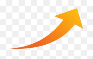 Orange Arrow Pointing Top Right Transparent Png - Stickpng